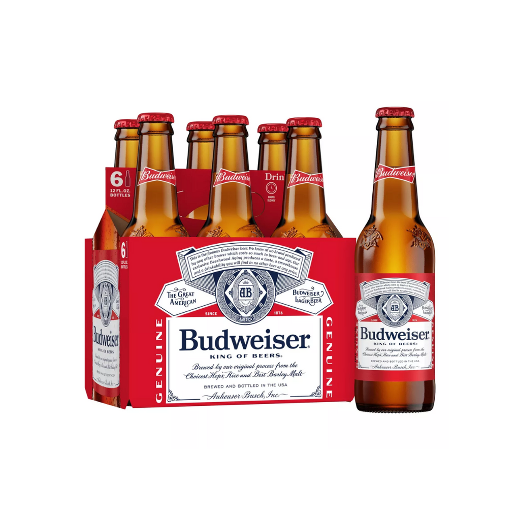 Budweiser - 6 Pack 12oz Glass Bottles - ALPEA Delivery
